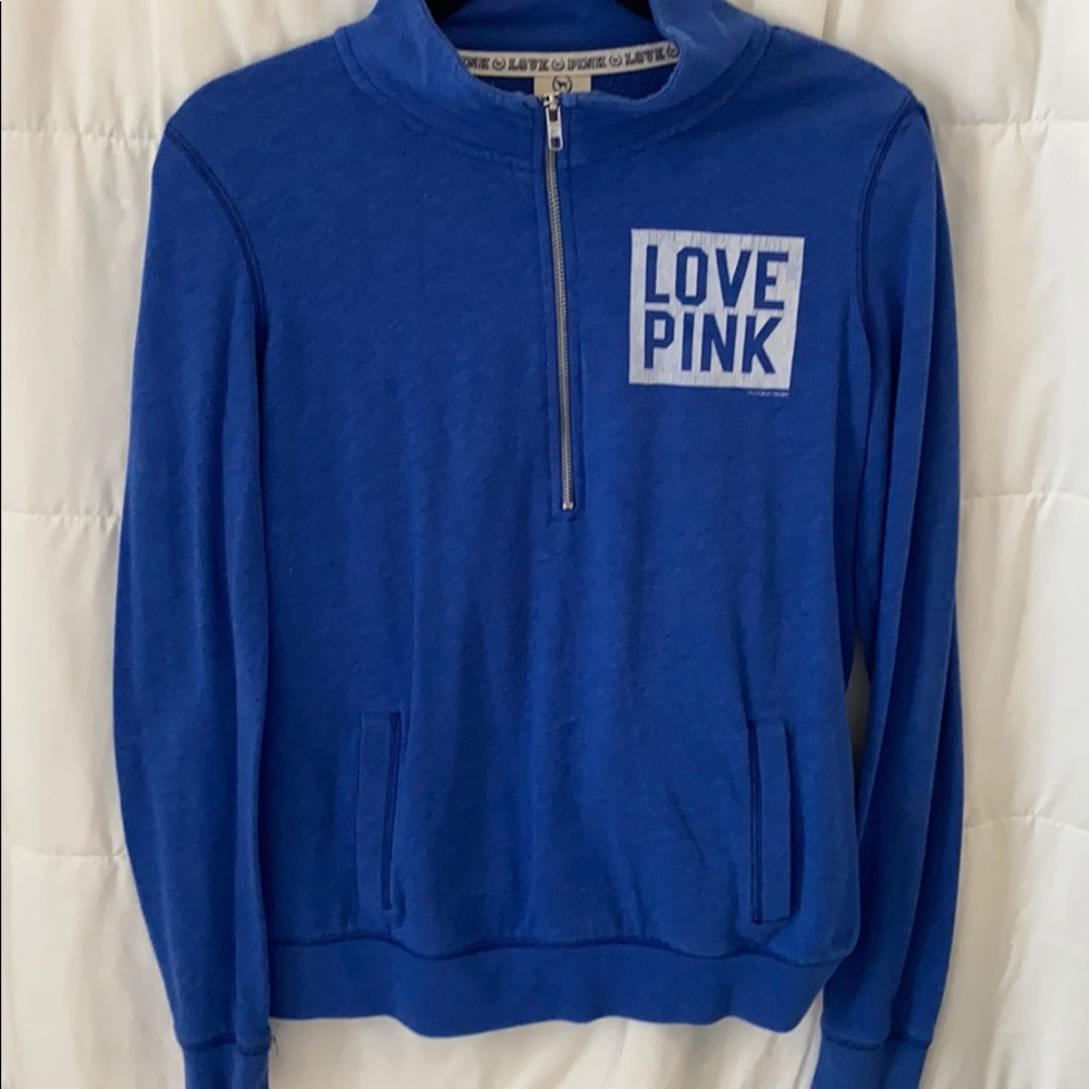 Blue half zip
